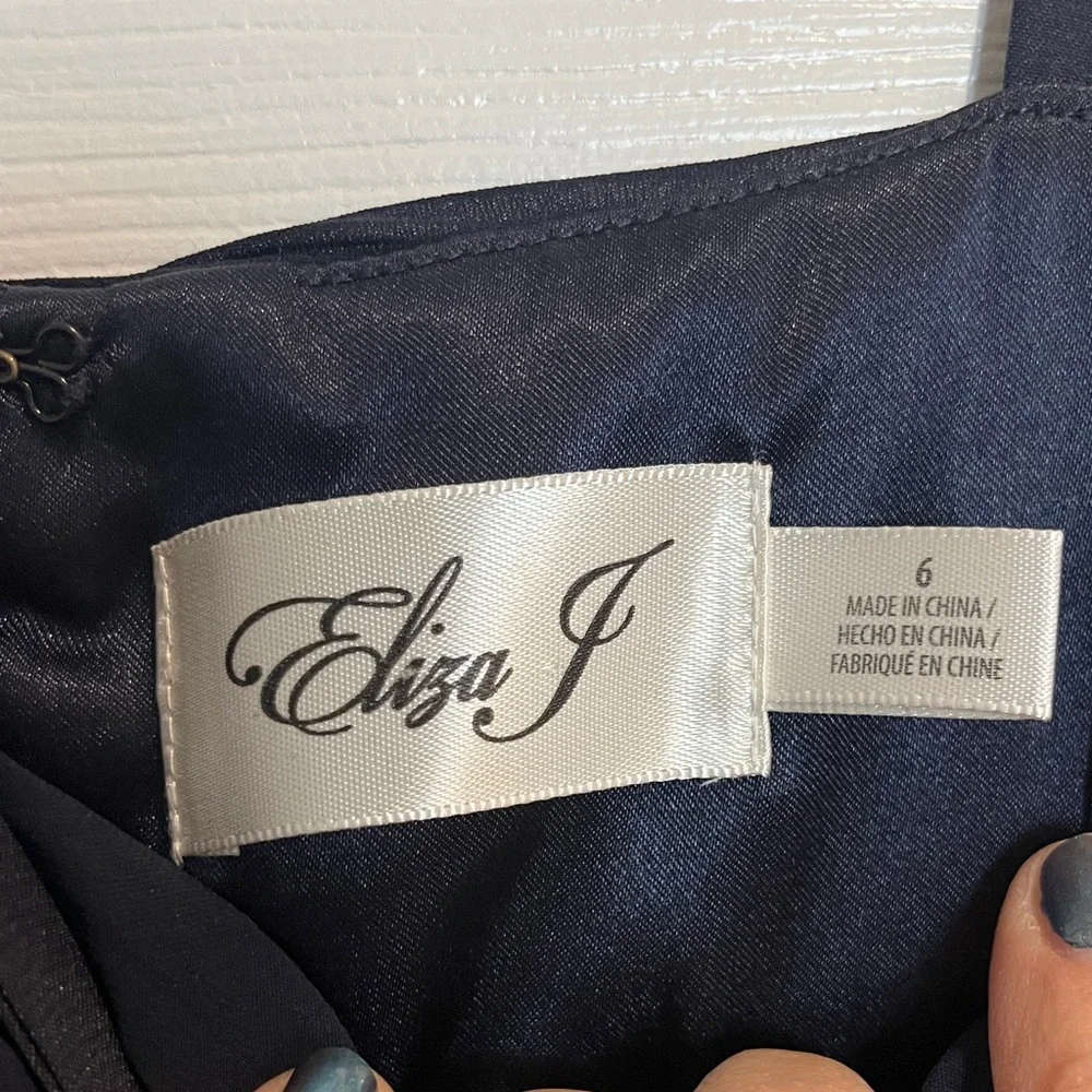Eliza J Navy Maxi Dress - Picture 2 of 5